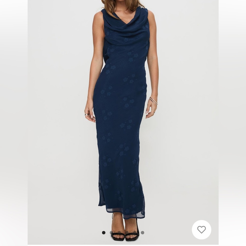 Princess Polly Navy Blue Detailed Wedding Guest Dress